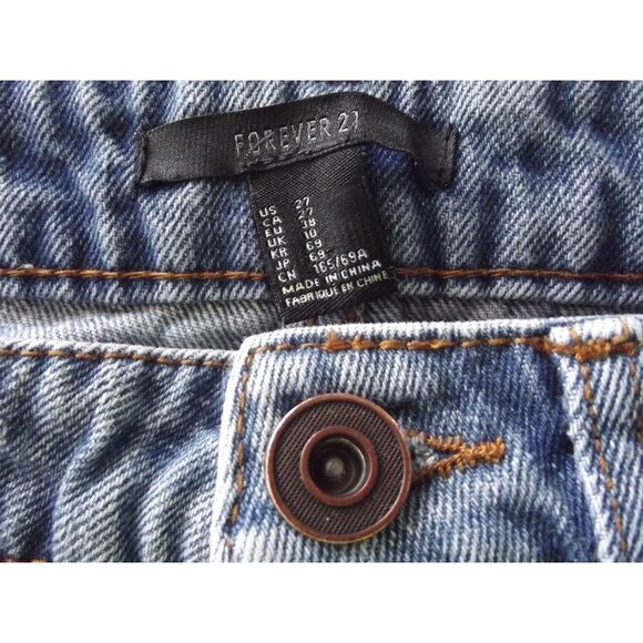 Forever21 Jean Shorts Womens Size 27 Stars &Stripes American Flag mid rise short - Picture 4 of 5